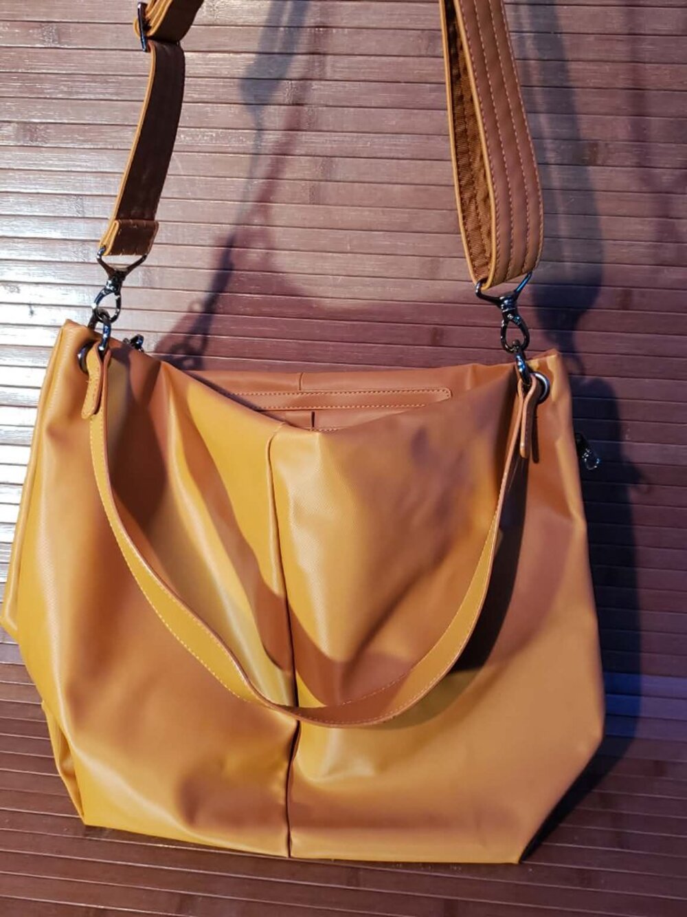 LUG Plunge Satin Luxe VL Carry-All Papaya Crossbody/Shoulder Bag
